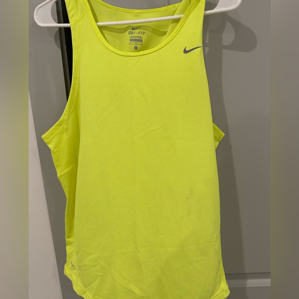 Large yellow Nike running tank